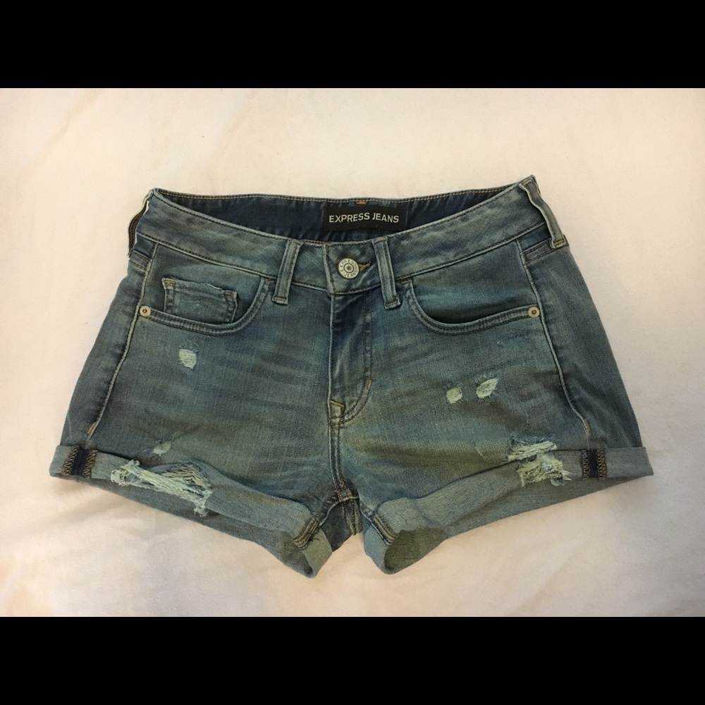 Express jean shorts.